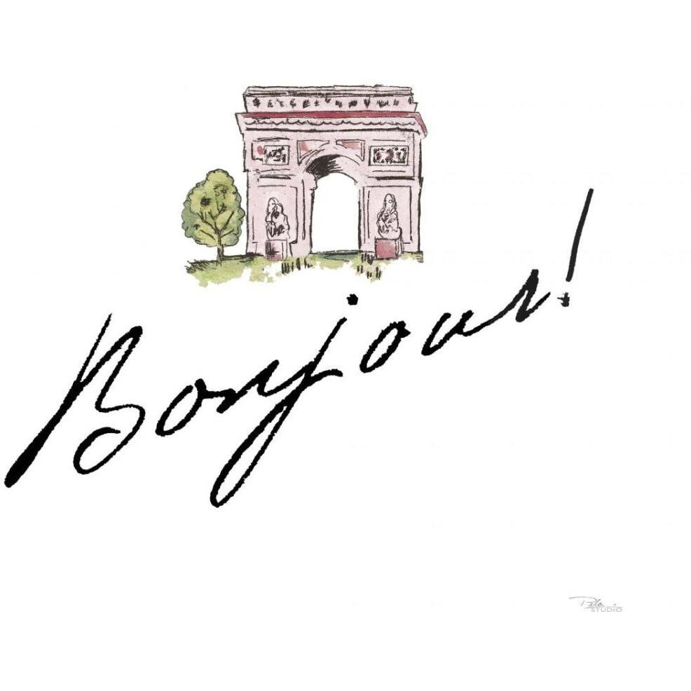 Ah Paris II on White -Paper Art-32&quotx32"