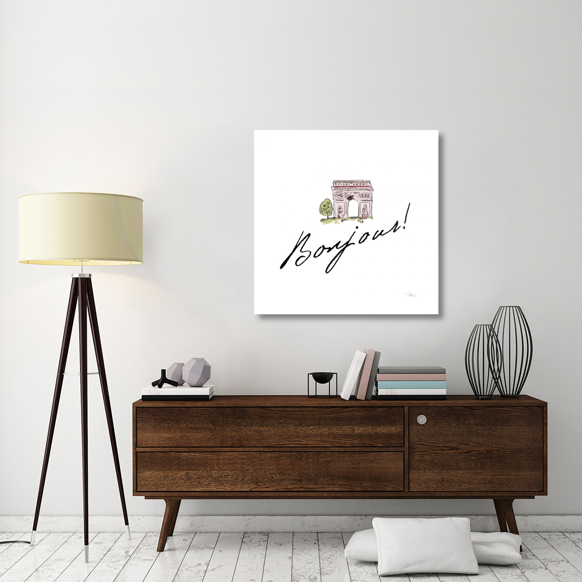 Ah Paris II on White -Paper Art-38&quotx38"