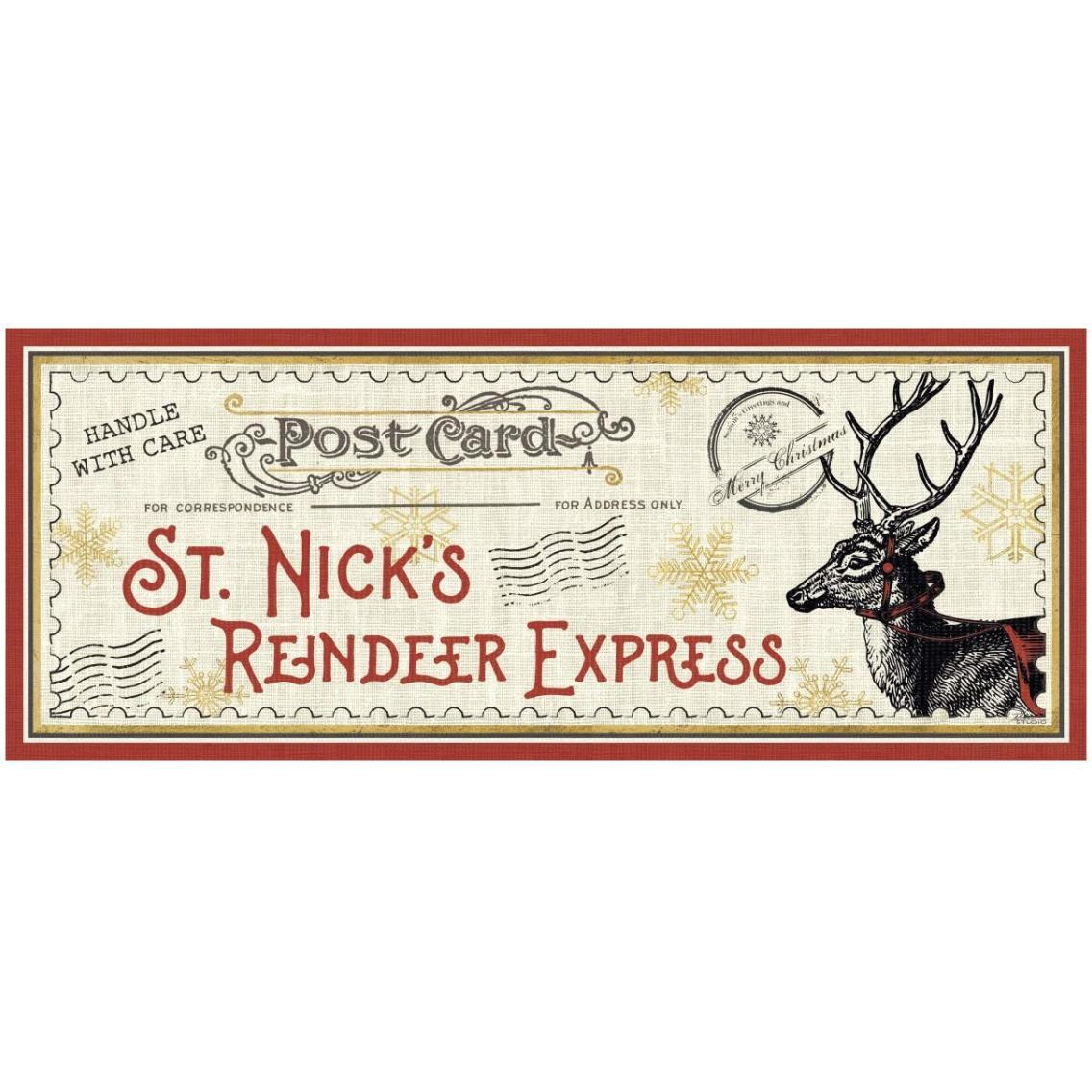 North Pole Express VIII -Paper Art-32&quotx14"