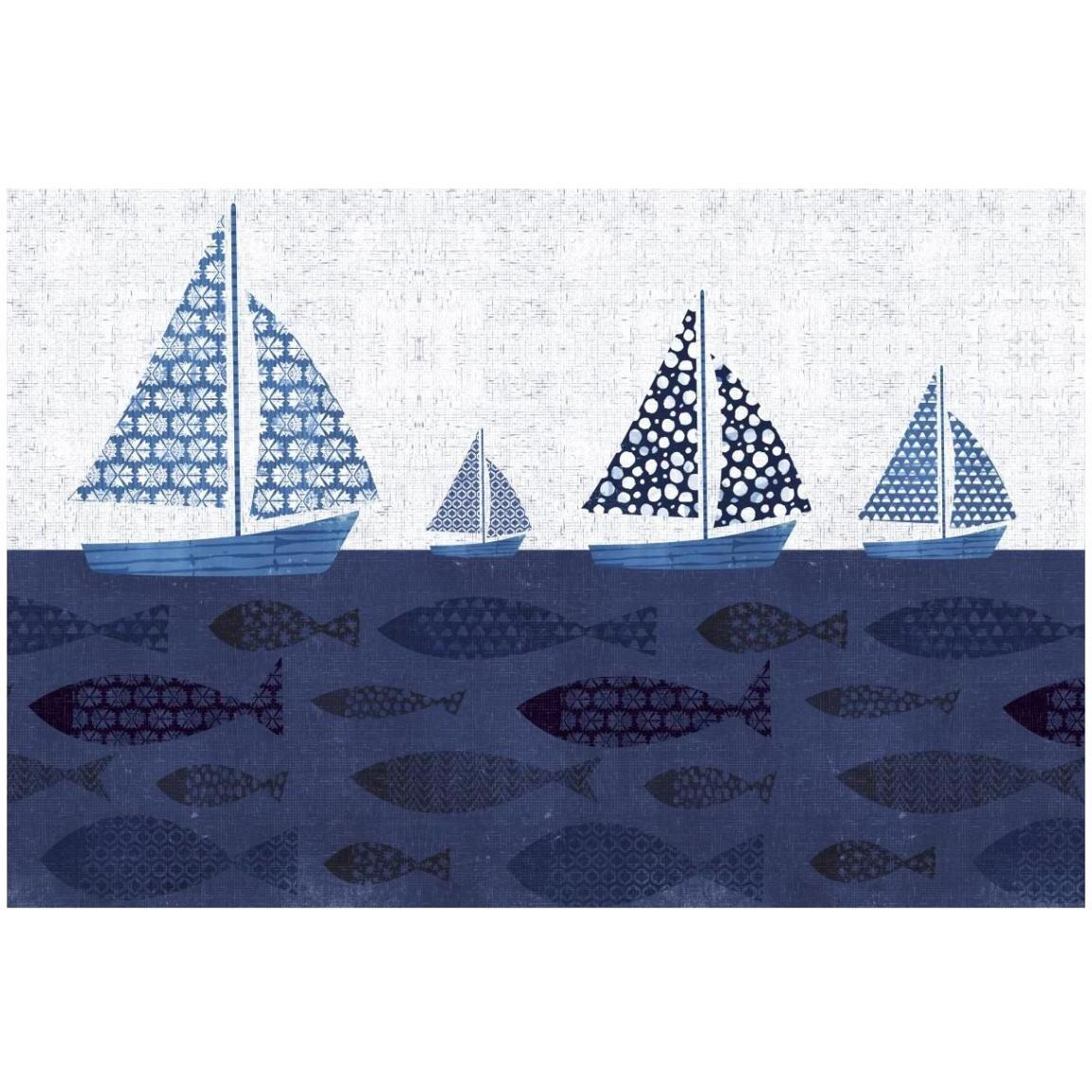 Sunday on the Coast VII -Paper Art-20&quotx14"