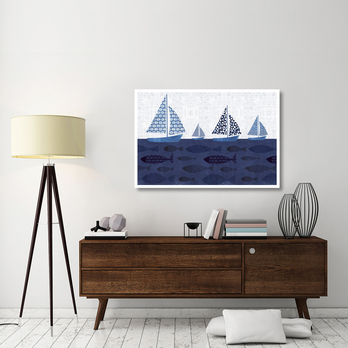 Sunday on the Coast VII -Paper Art-50&quotx34"