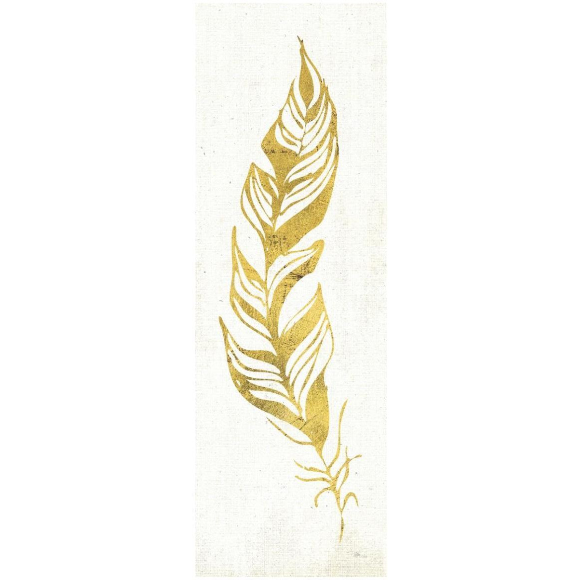 Gold Water Feather I -Paper Art-20&quotx56"