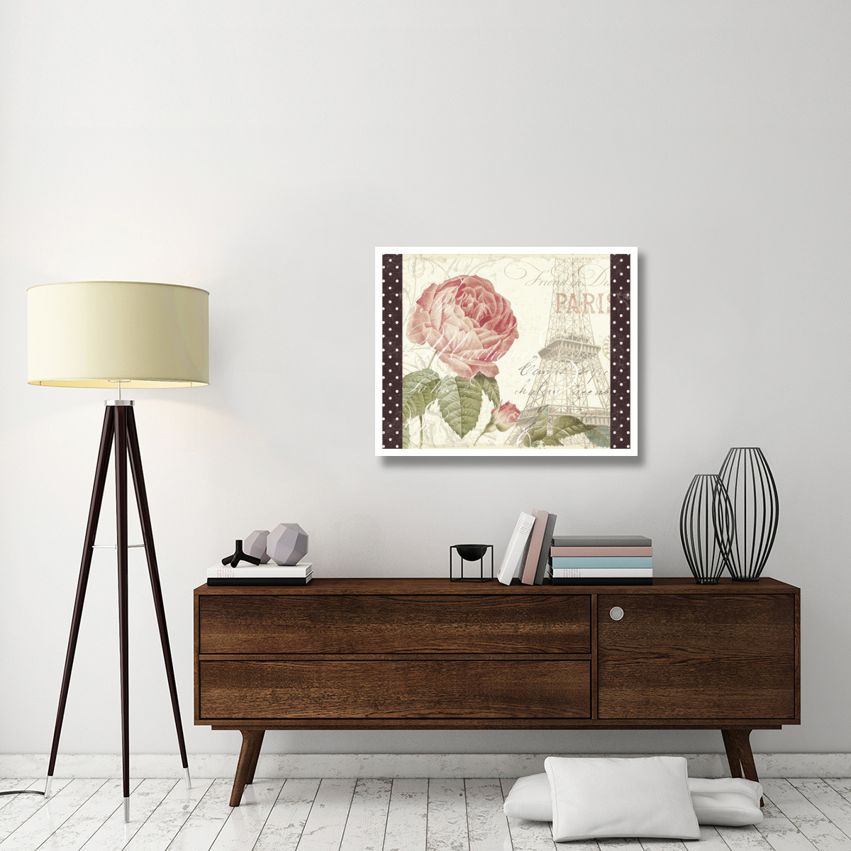 La Vie En Rose I with Border -Paper Art-37&quotx30"