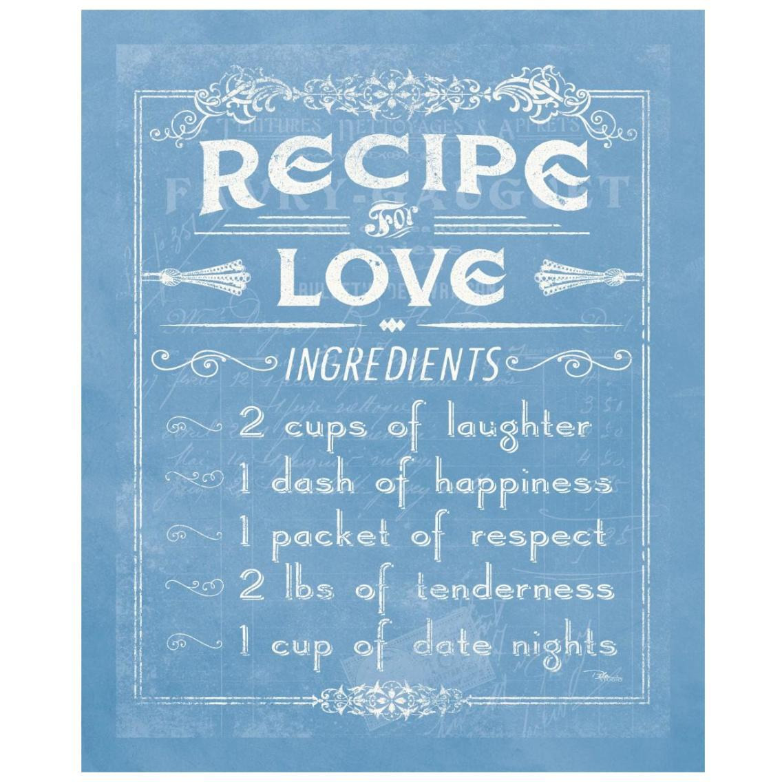 Life Recipes I Blue -Paper Art-22&quotx26"