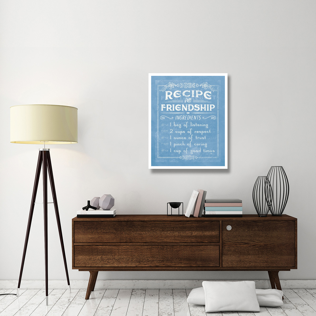 Life Recipes III Blue -Paper Art-30&quotx37"