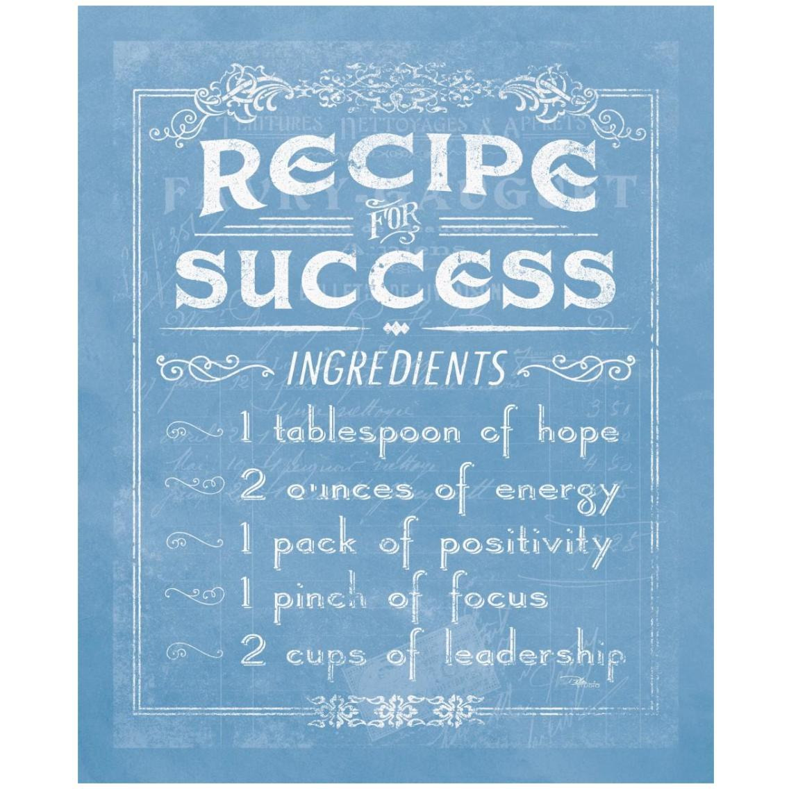 Life Recipes II Blue -Paper Art-24&quotx30"