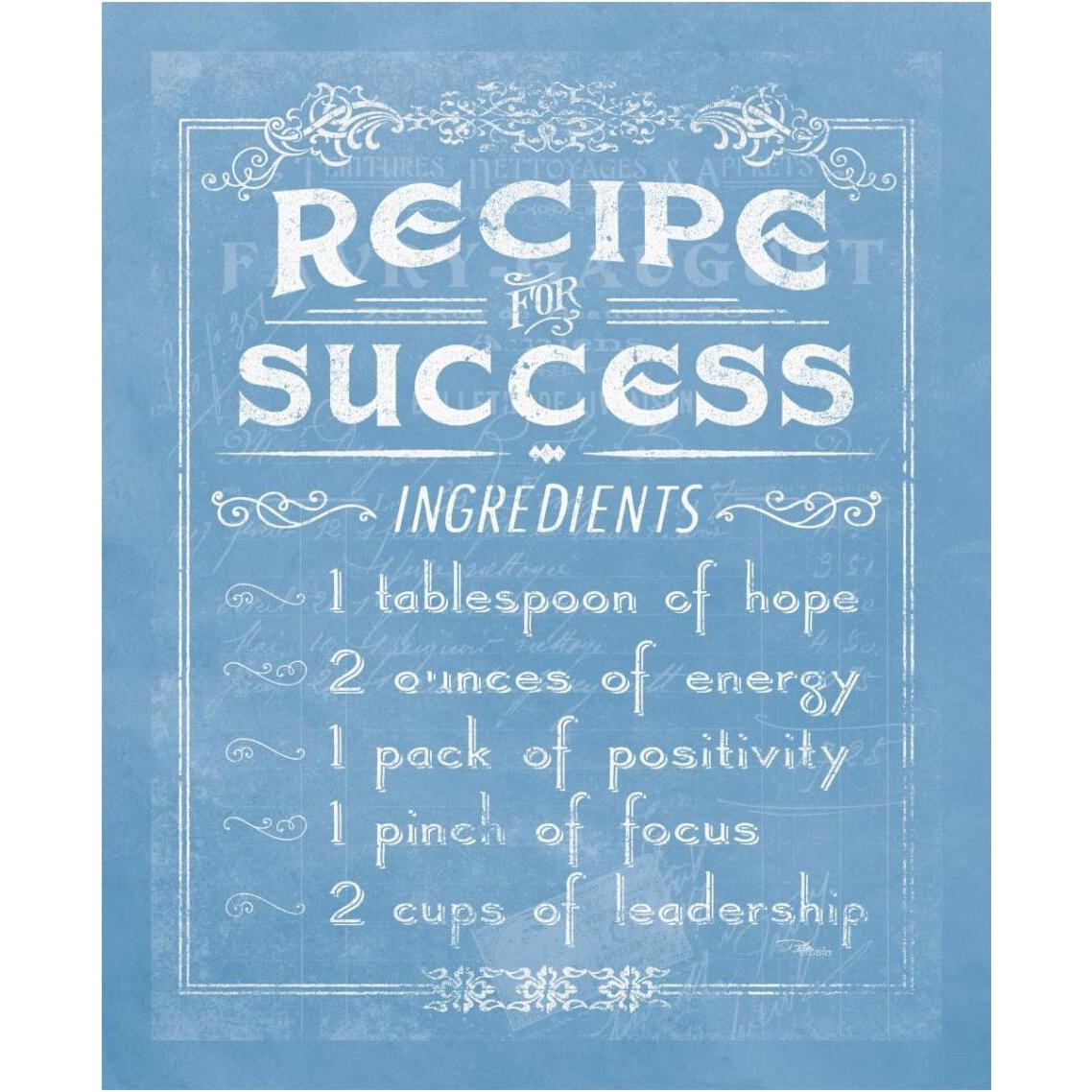 Life Recipes II Blue -Paper Art-30&quotx37"