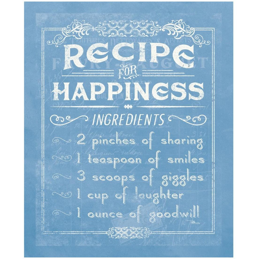 Life Recipes IV Blue -Paper Art-18&quotx22"