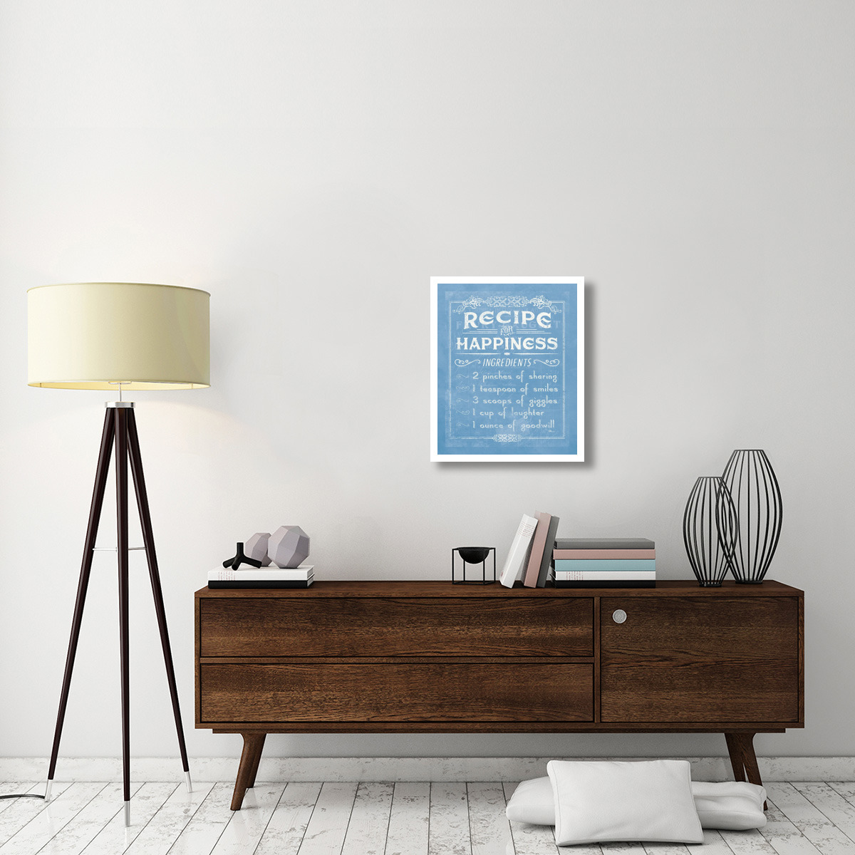 Life Recipes IV Blue -Paper Art-22&quotx26"