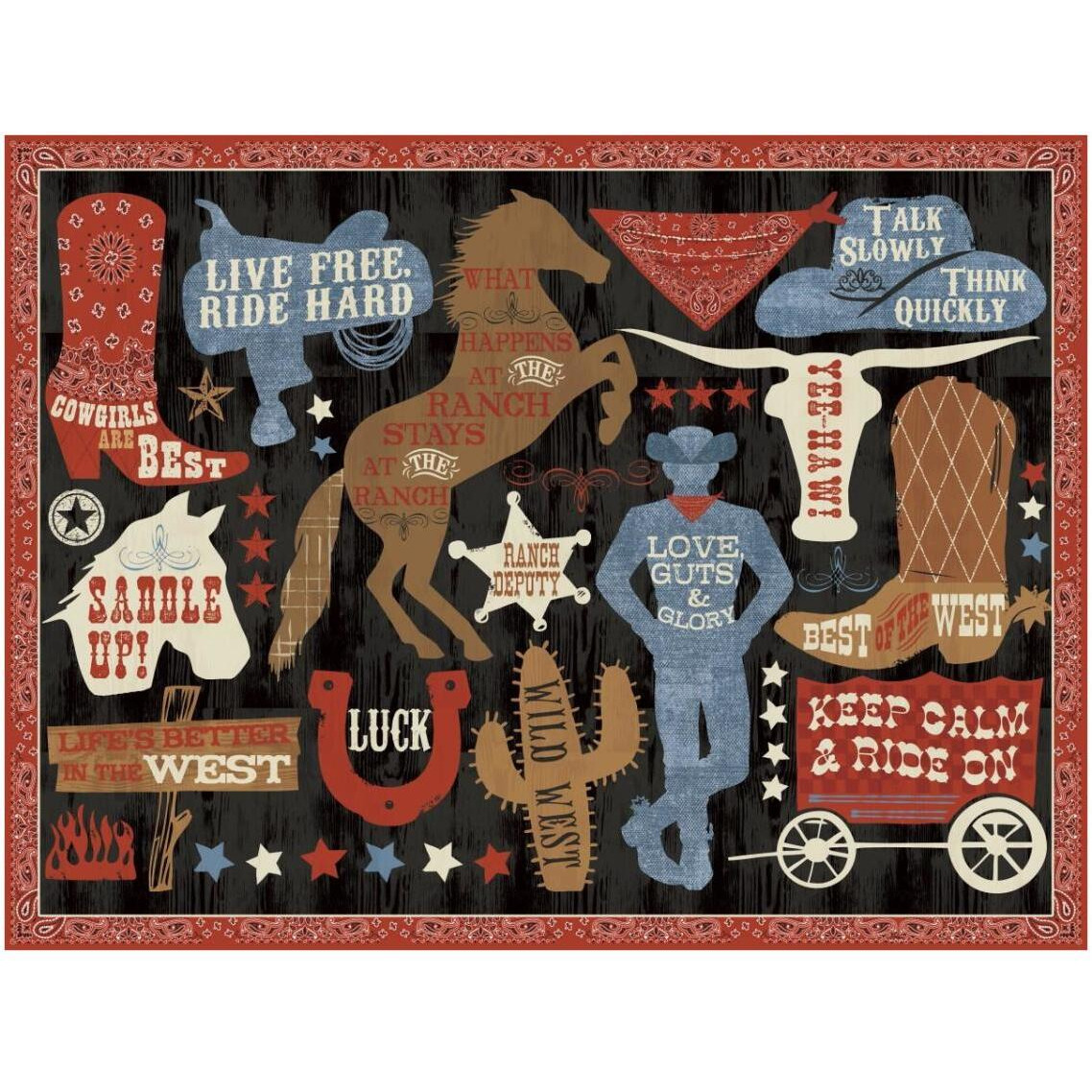 Saddle Up I -Paper Art-34&quotx26"