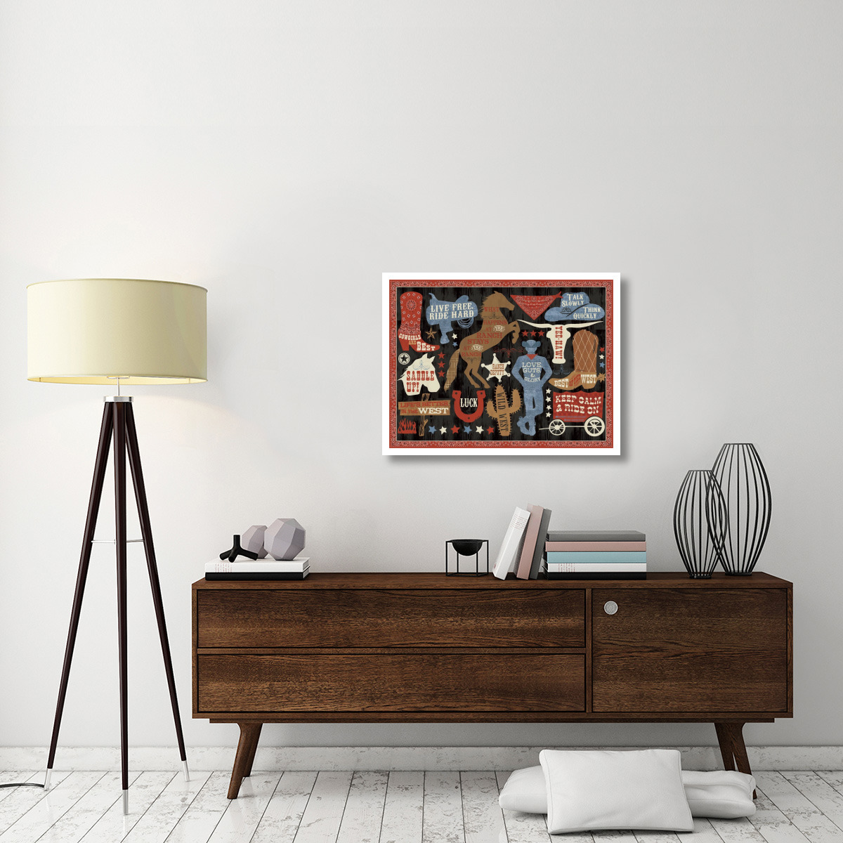 Saddle Up I -Paper Art-34&quotx26"