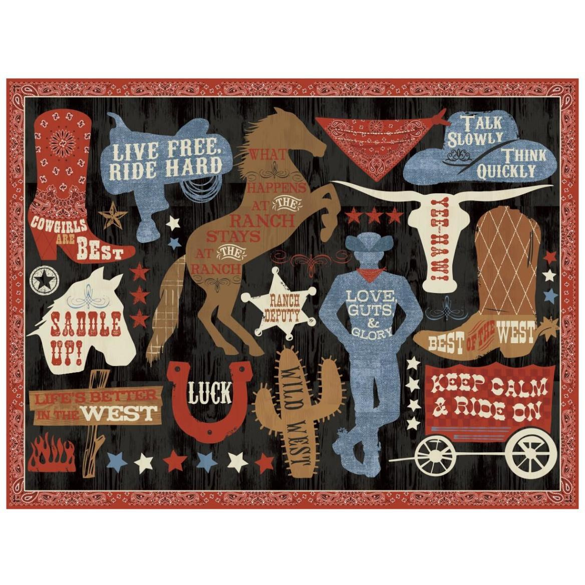 Saddle Up I -Paper Art-42&quotx32"
