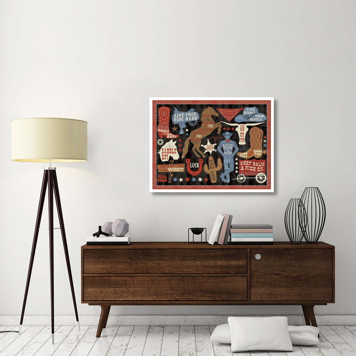Saddle Up I -Paper Art-42&quotx32"