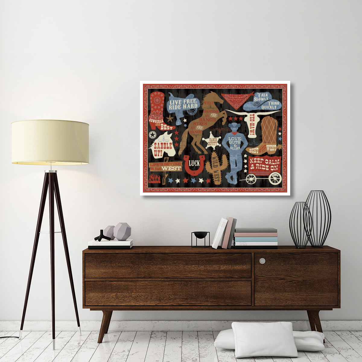 Saddle Up I -Paper Art-50&quotx38"