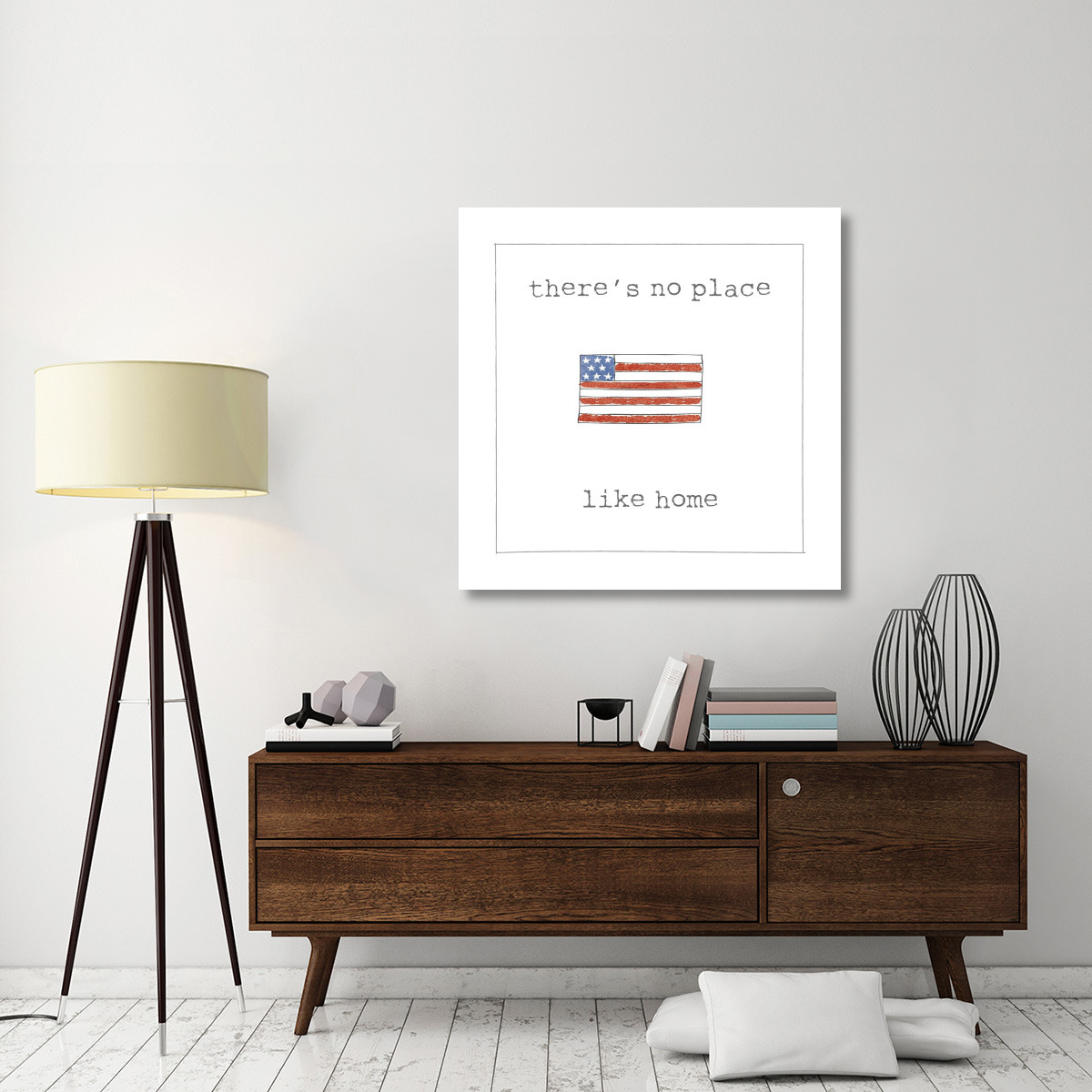 USA Cuties I on White -Paper Art-42&quotx42"