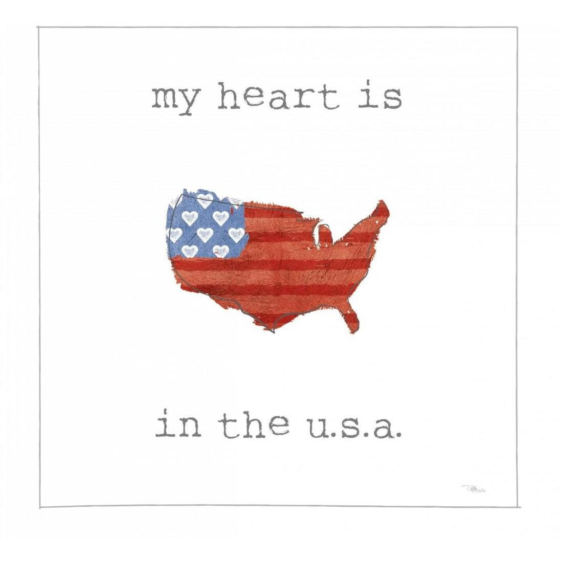 USA Cuties II on White -Paper Art-26&quotx26"
