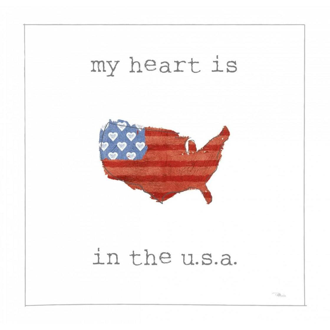 USA Cuties II on White -Paper Art-32&quotx32"