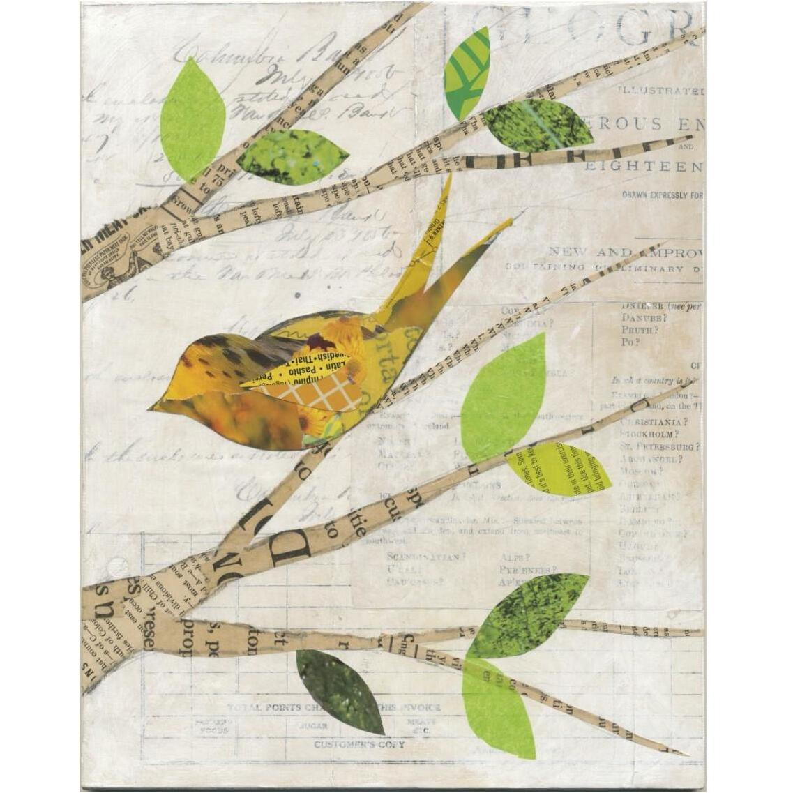 Birds in Spring II -Paper Art-30&quotx37"