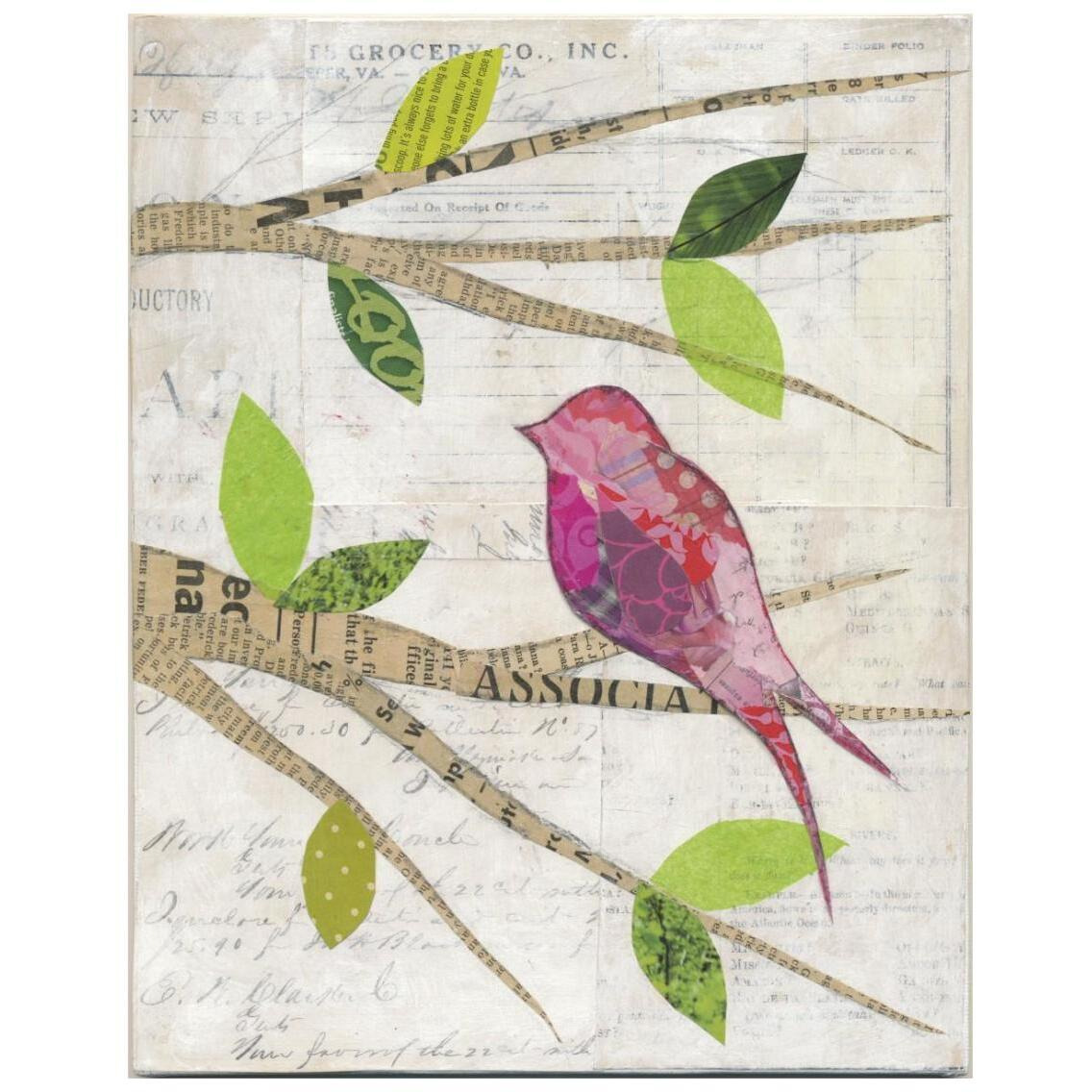 Birds in Spring IV -Paper Art-22&quotx26"