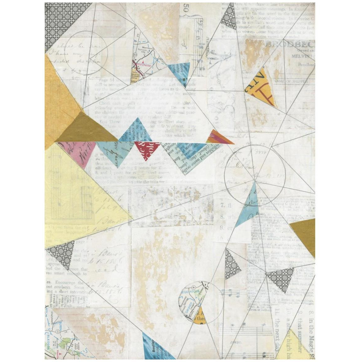 Map Collage -Paper Art-38&quotx50"