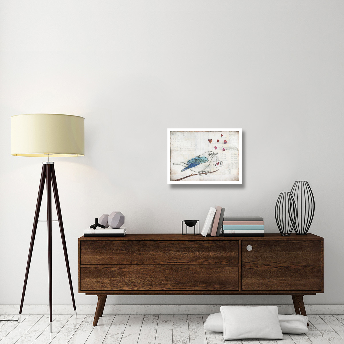 Love Birds I Joy -Paper Art-26&quotx20"
