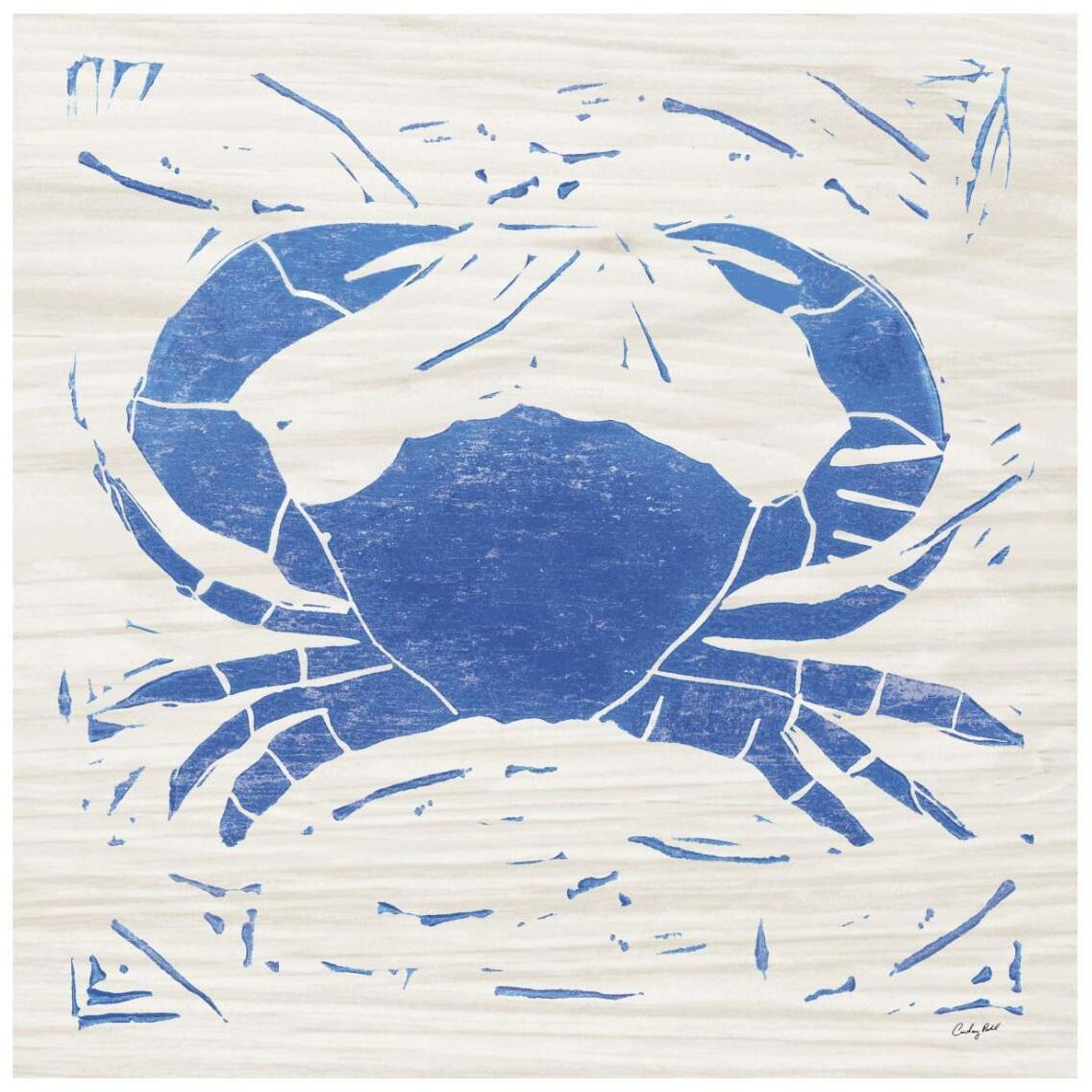 Sea Creature Crab Blue -Paper Art-26&quotx26"