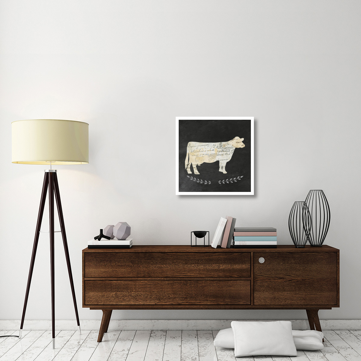 La Vache Cameo Sq no Words -Paper Art-26&quotx26"
