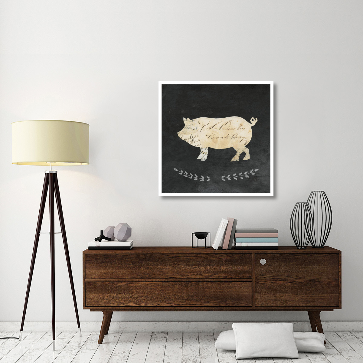 Le Cochon Cameo Sq no Words -Paper Art-38&quotx38"