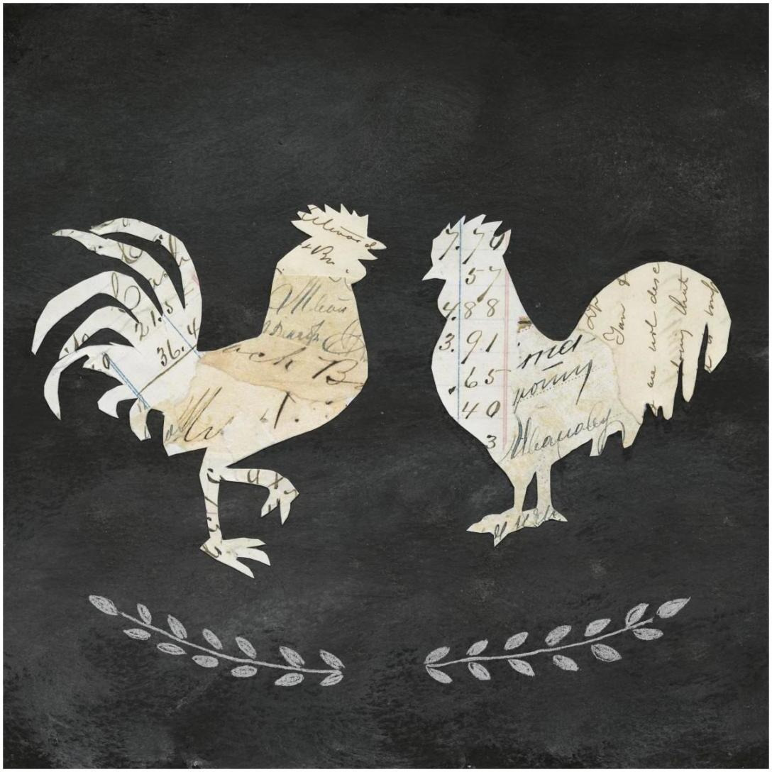 Le Coq Cameo Sq no Words -Paper Art-20&quotx20"