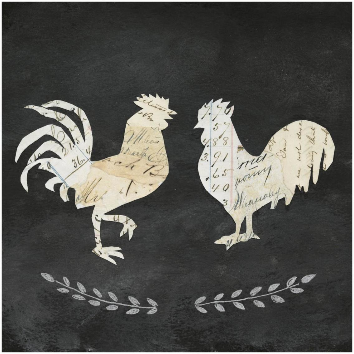 Le Coq Cameo Sq no Words -Paper Art-32&quotx32"