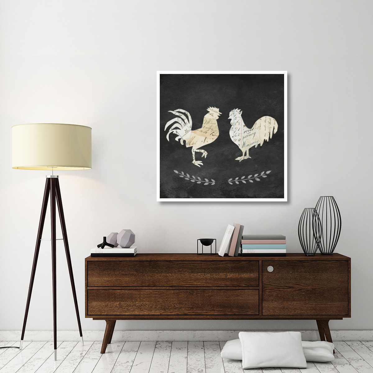 Le Coq Cameo Sq no Words -Paper Art-42&quotx42"