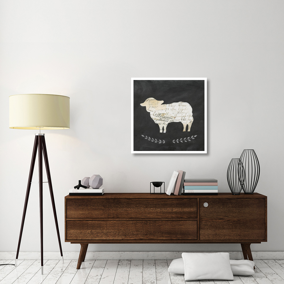 Le Mouton Cameo Sq no Words -Paper Art-32&quotx32"