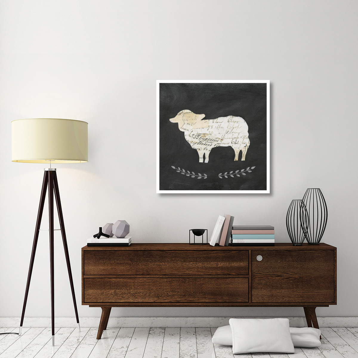 Le Mouton Cameo Sq no Words -Paper Art-38&quotx38"