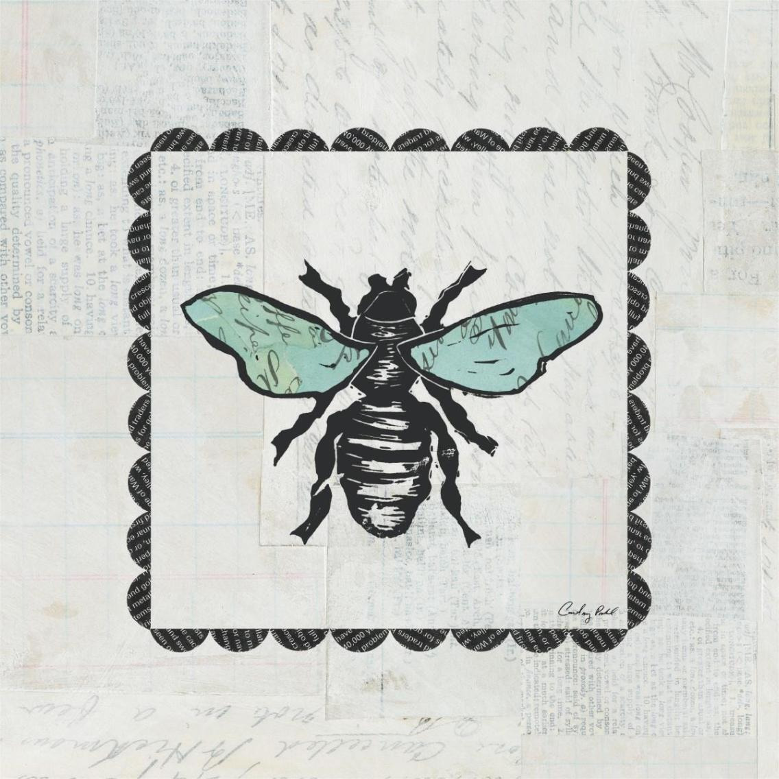 Bee Stamp -Paper Art-38&quotx38"