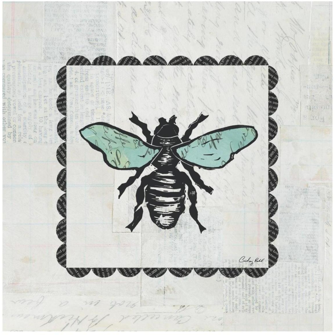Bee Stamp -Paper Art-42&quotx42"