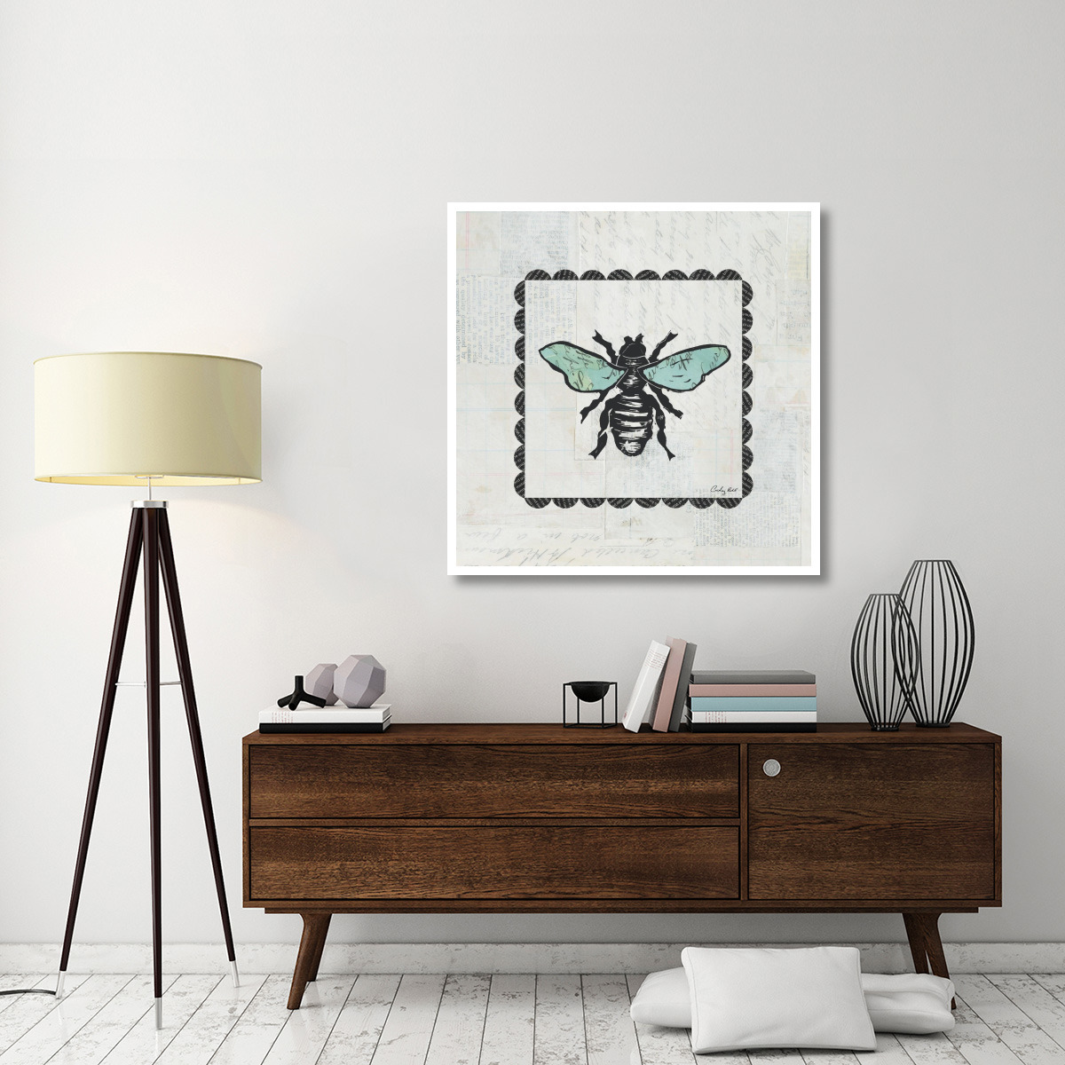 Bee Stamp -Paper Art-42&quotx42"