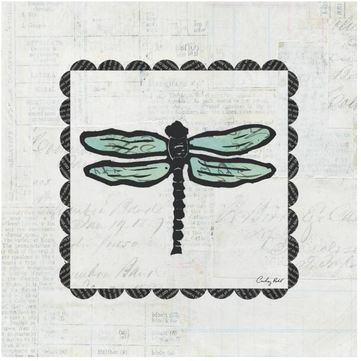 Dragonfly Stamp -Paper Art-42&quotx42"