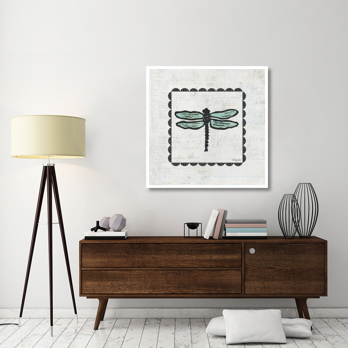 Dragonfly Stamp -Paper Art-42&quotx42"