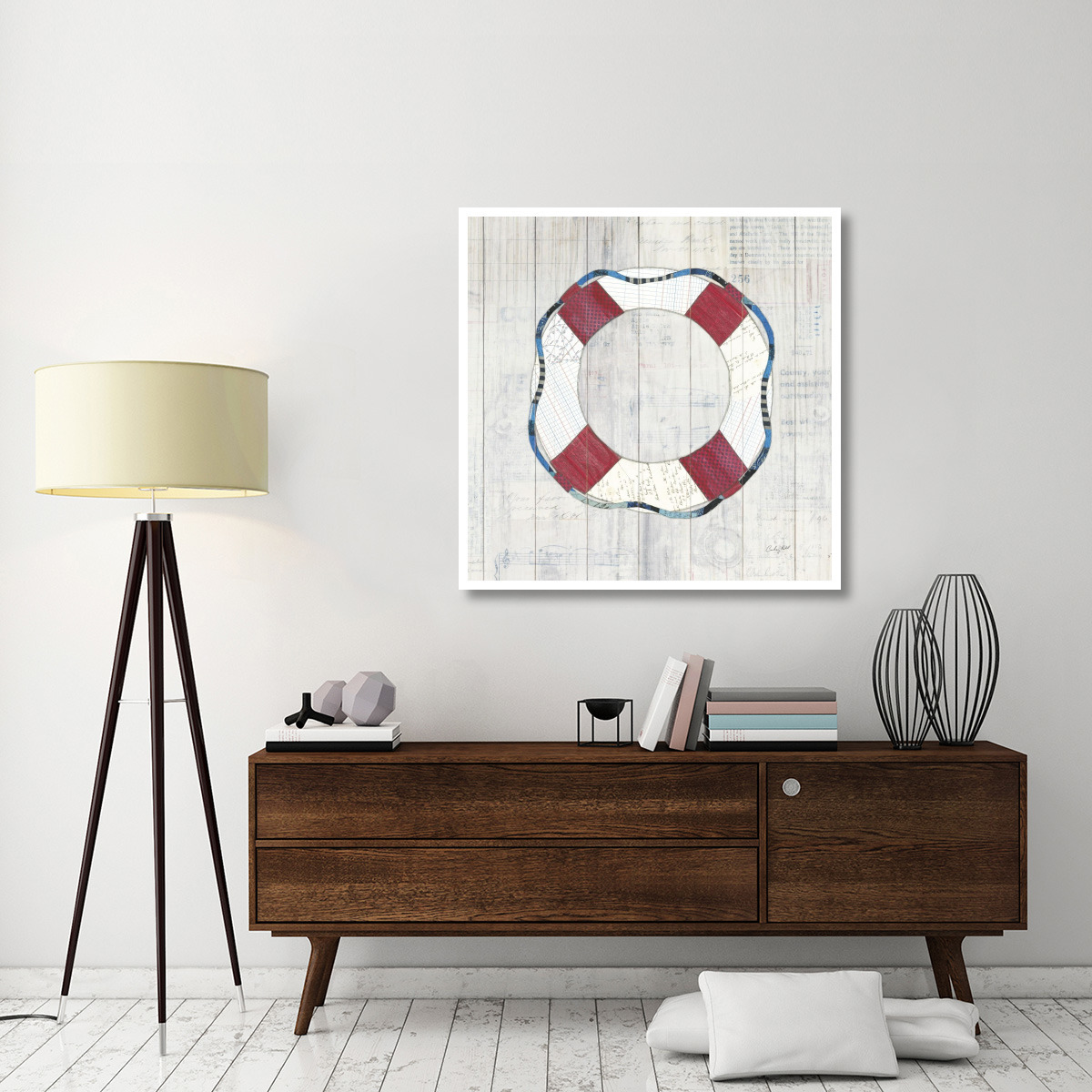 Wind and Waves III Nautical -Paper Art-42&quotx42"