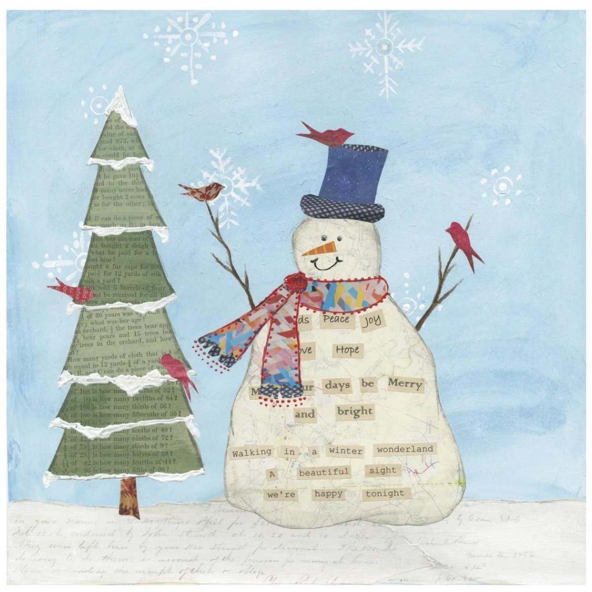 Winter Fun II -Paper Art-42&quotx42"