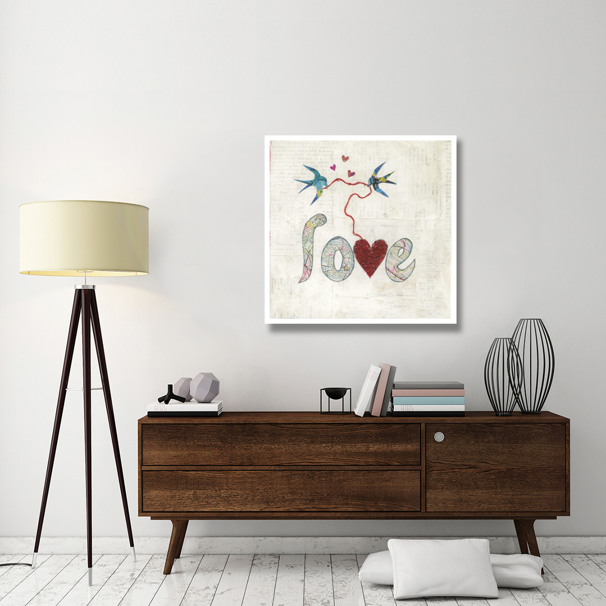 Red Heart -Paper Art-38&quotx38"