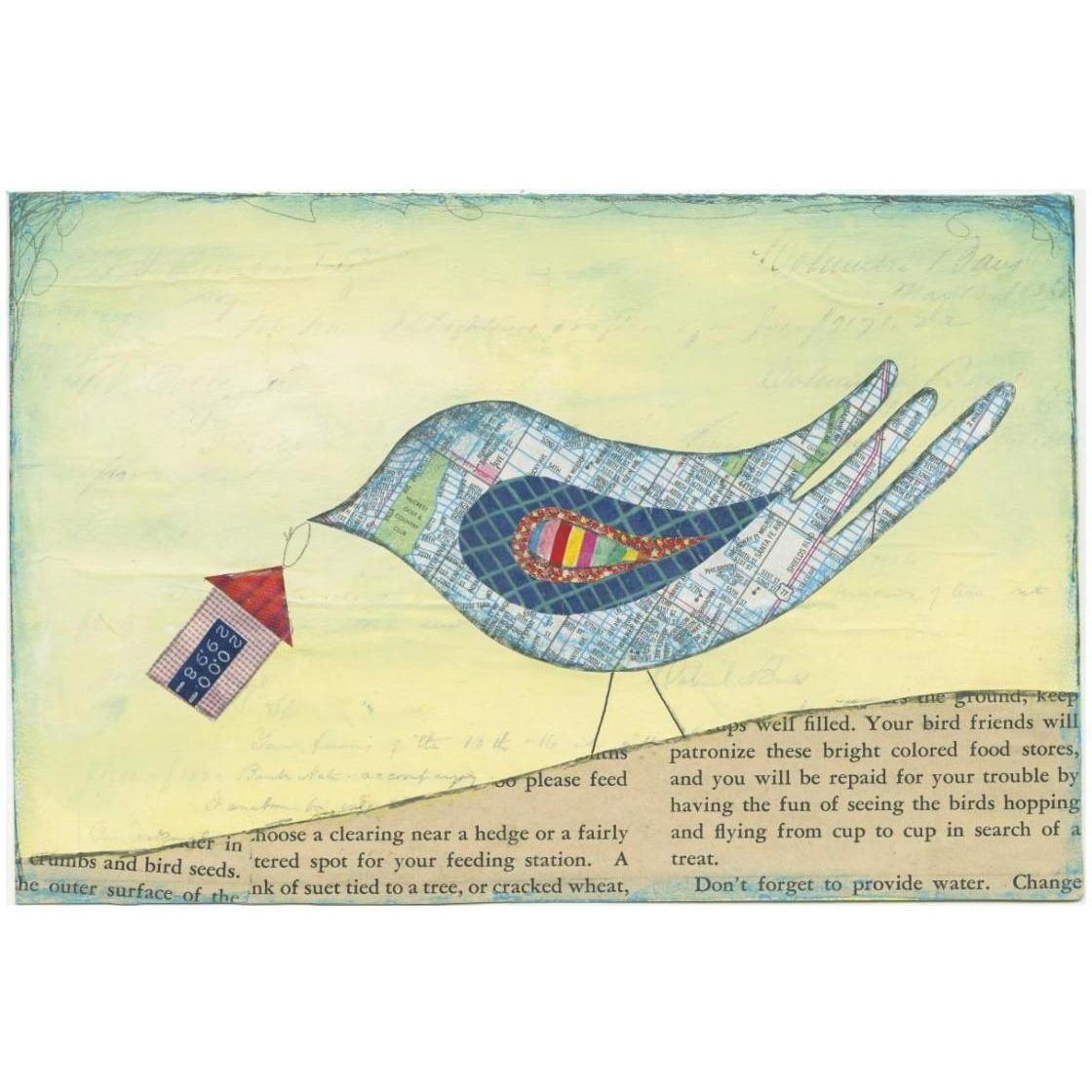 Mapping the Way Home II -Paper Art-26&quotx18"
