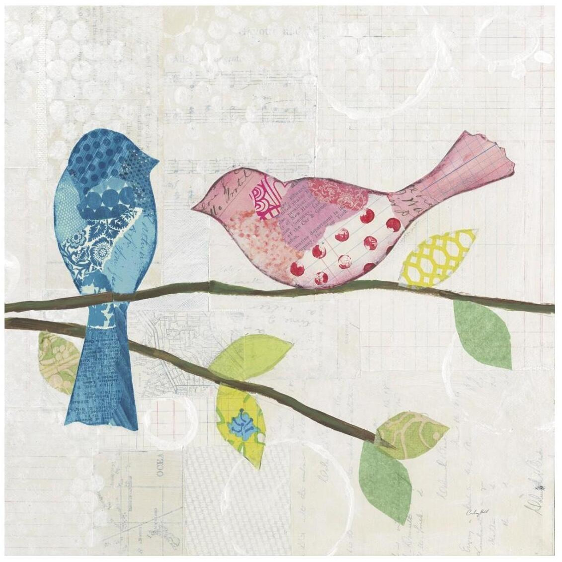 Catching Up V -Paper Art-26&quotx26"