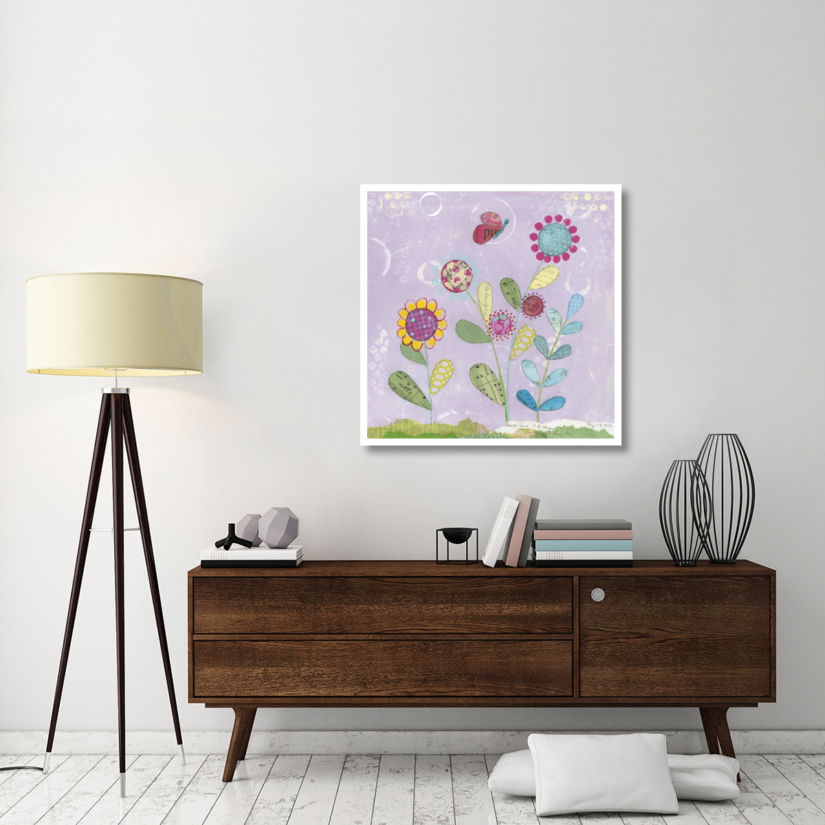 Pattys Garden I -Paper Art-38&quotx38"