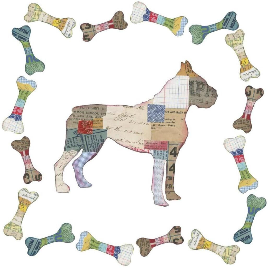 Good Dog I Sq with Border -Paper Art-38&quotx38"