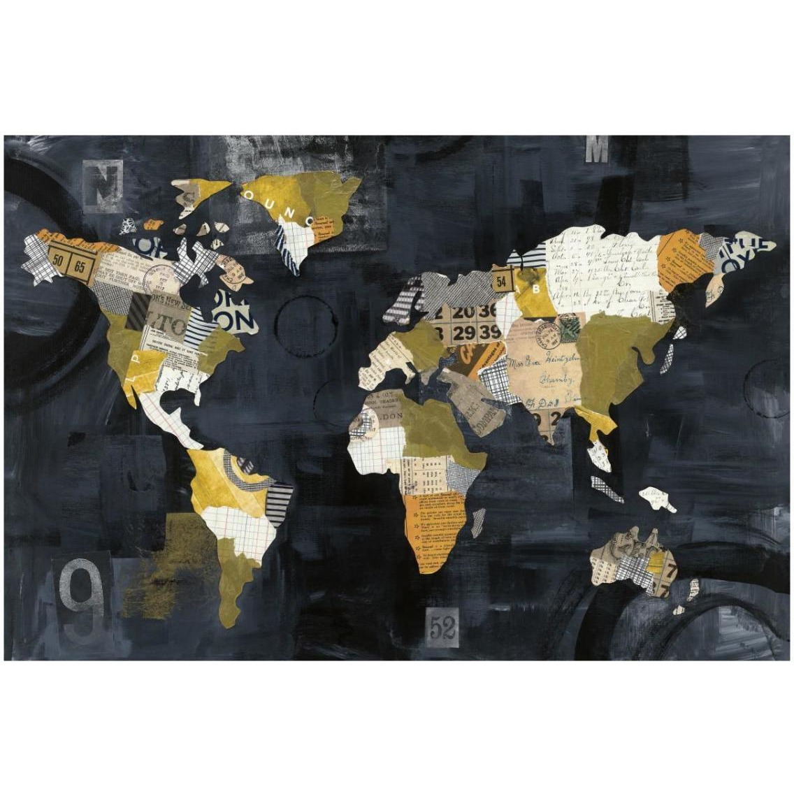 Golden World -Paper Art-32&quotx22"