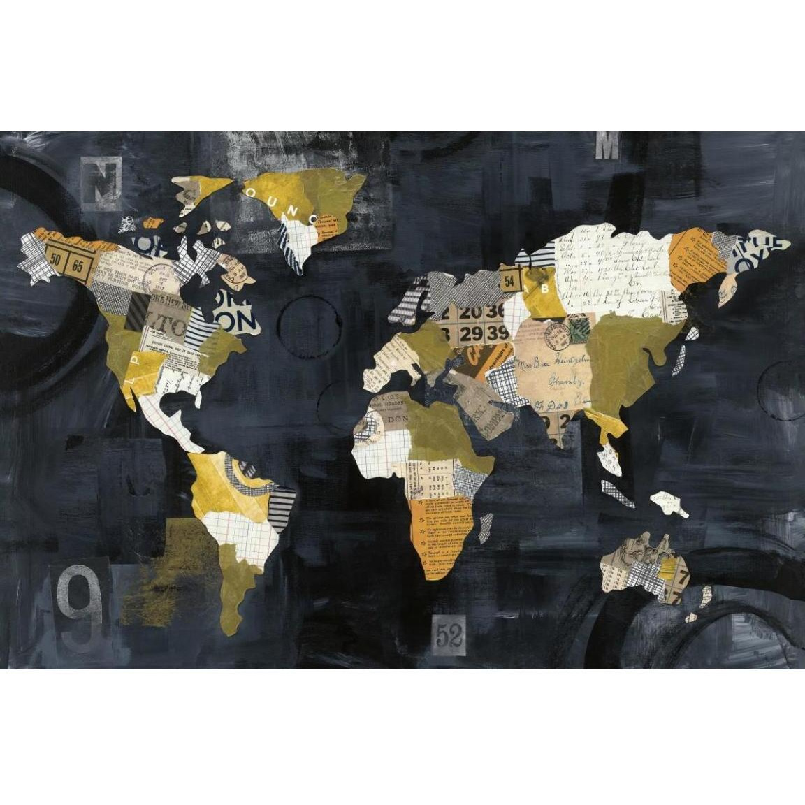 Golden World -Paper Art-50&quotx34"