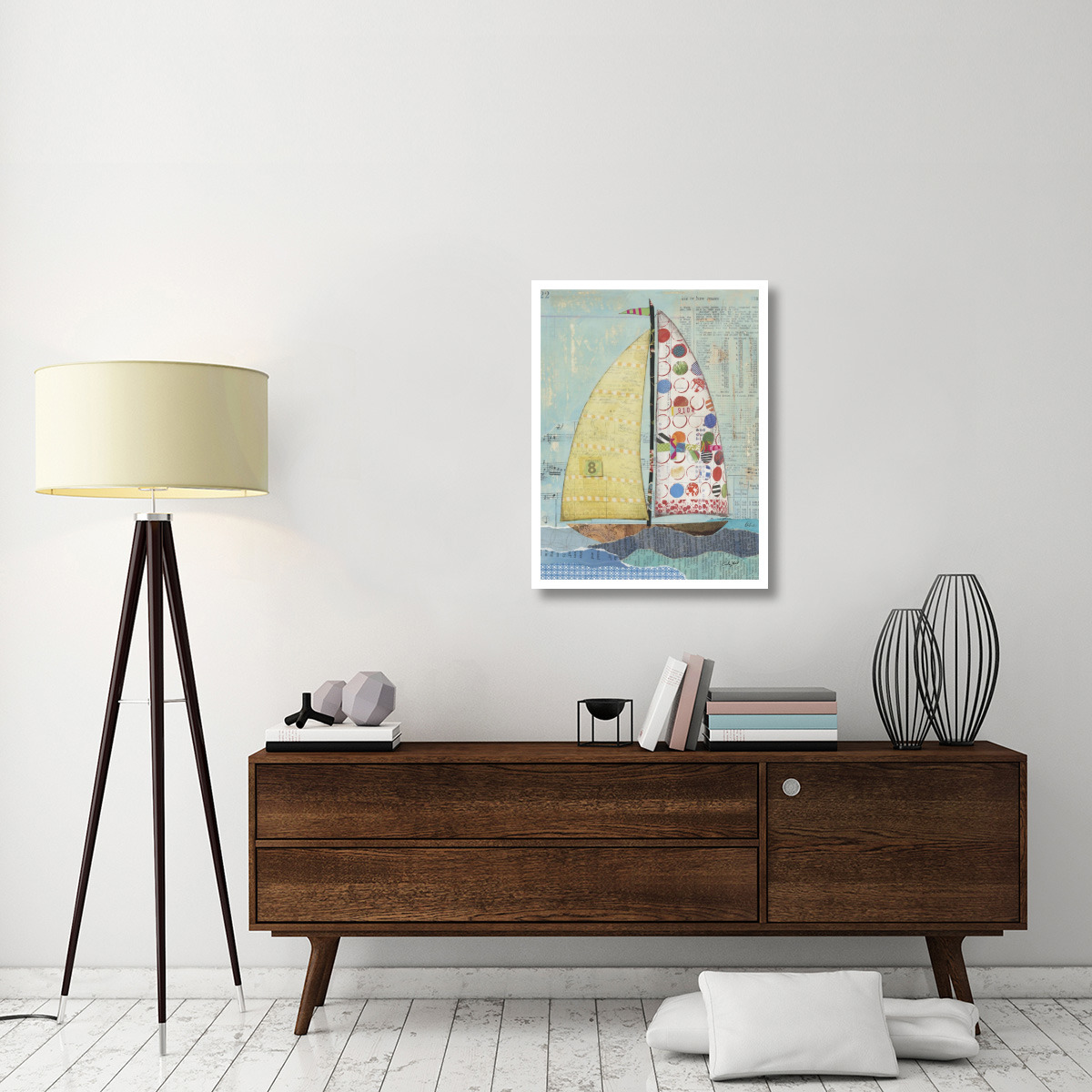 At the Regatta I Sail -Paper Art-26&quotx34"