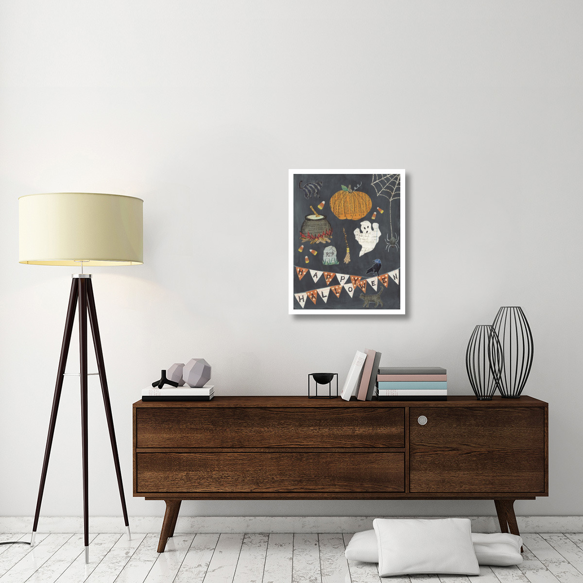 Halloween Whimsy I -Paper Art-24&quotx30"