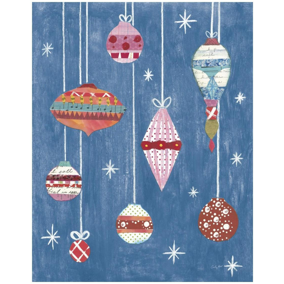 Retro Ornament II Blue -Paper Art-24&quotx30"